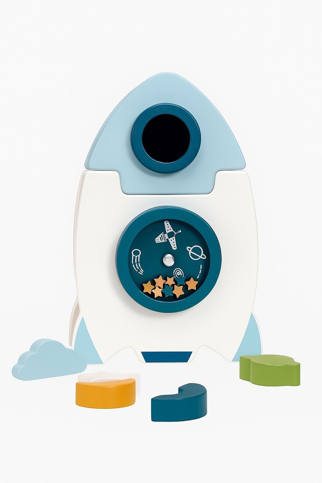KIAN Family Wooden Rocket Play Box – Giocattolo per l'apprendimento e le capacità motorie dei più piccoli