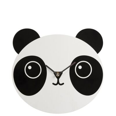 Reloj panda madera blanco/negro