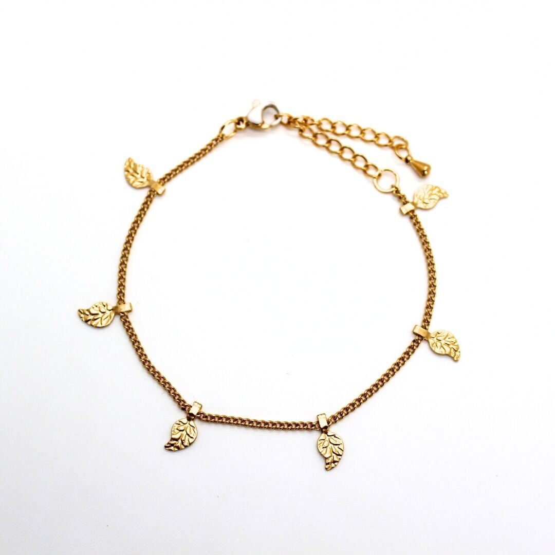 Handgefertigtes goldenes Edelstahlarmband