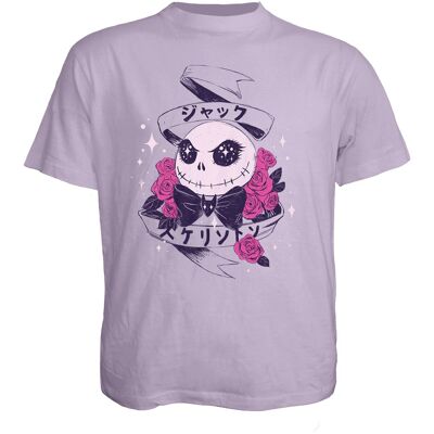 NIGHTMARE BEFORE CHRISTMAS - KAWAII JACK - T-shirt con stampa frontale nera