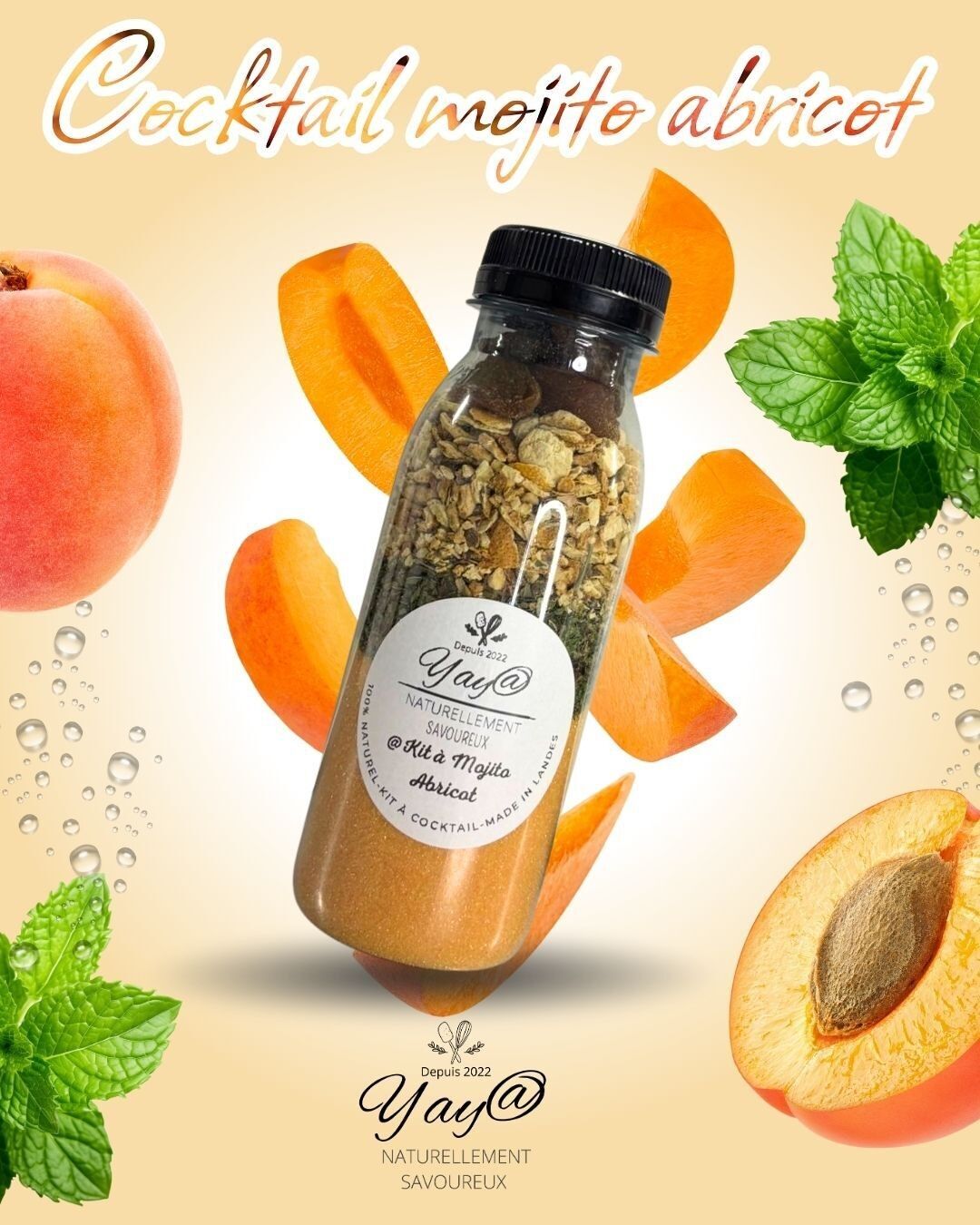 Kit de mojito de albaricoque - Yaya naturalmente sabroso