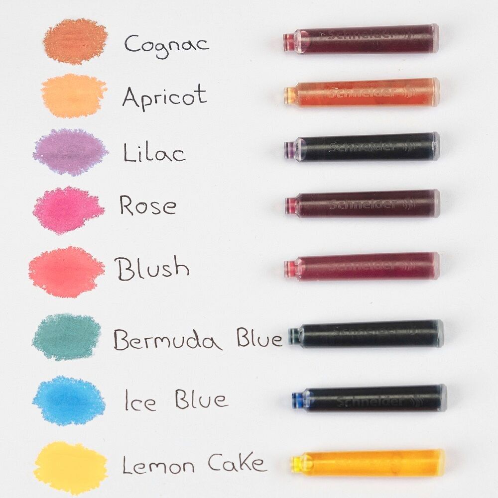 Schneider Cartouches d'encre pastel (Convient aux productos Schneider et à la plupart des stylos à plume et rollers à cartouche)