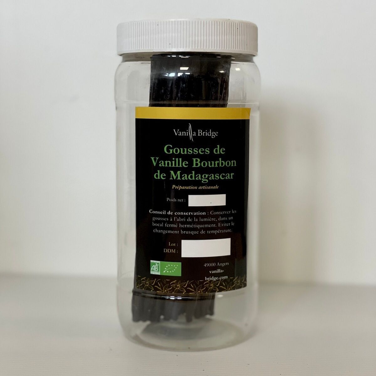 Biologico – Scatola da 50 baccelli di vaniglia Bourbon del Madagascar • 18/21 cm • Qualità Premium