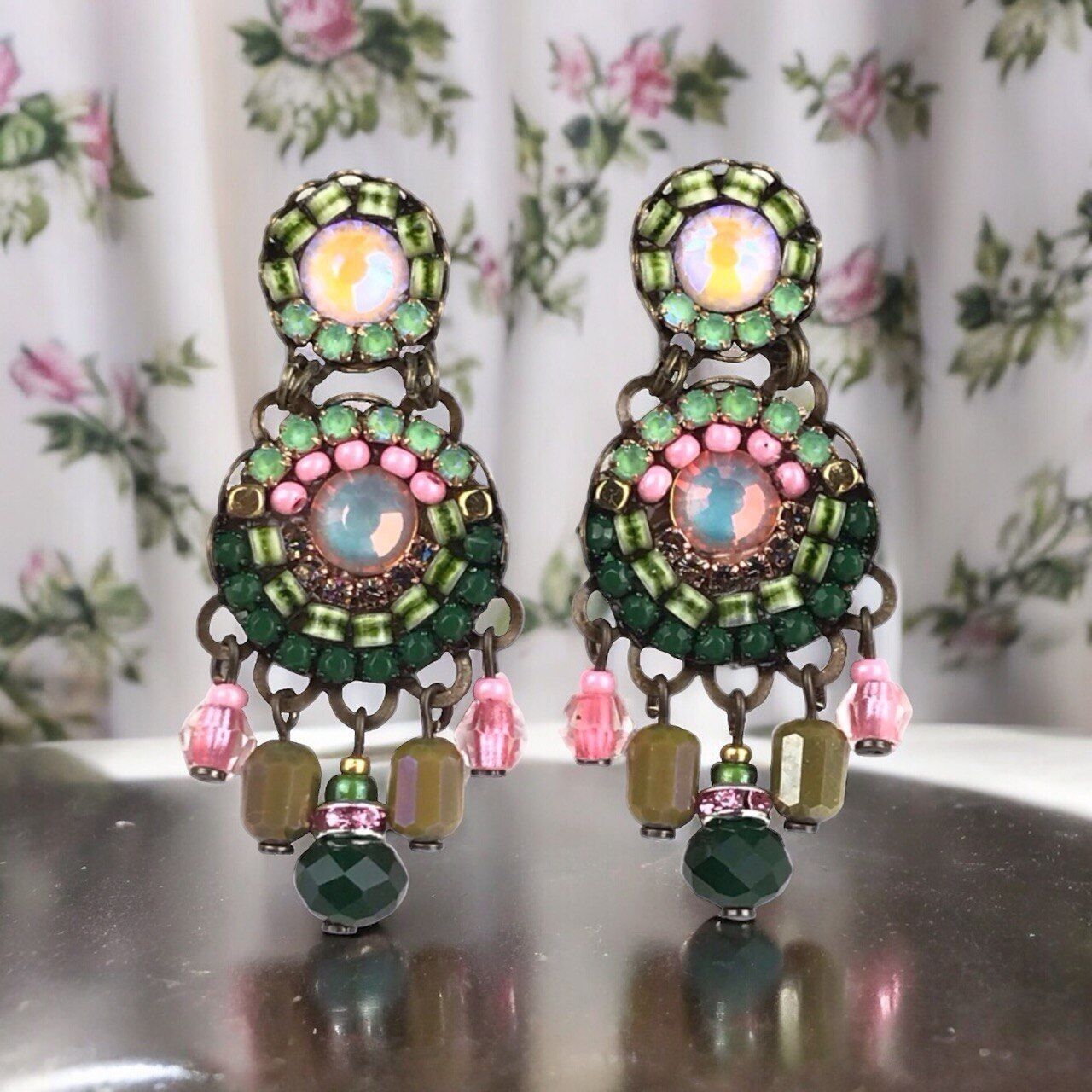 Orecchini in cristallo Trebol