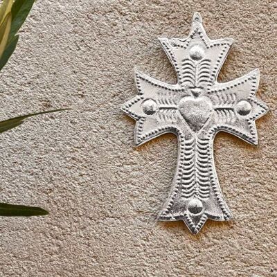 Croce barocca Milagro - argento