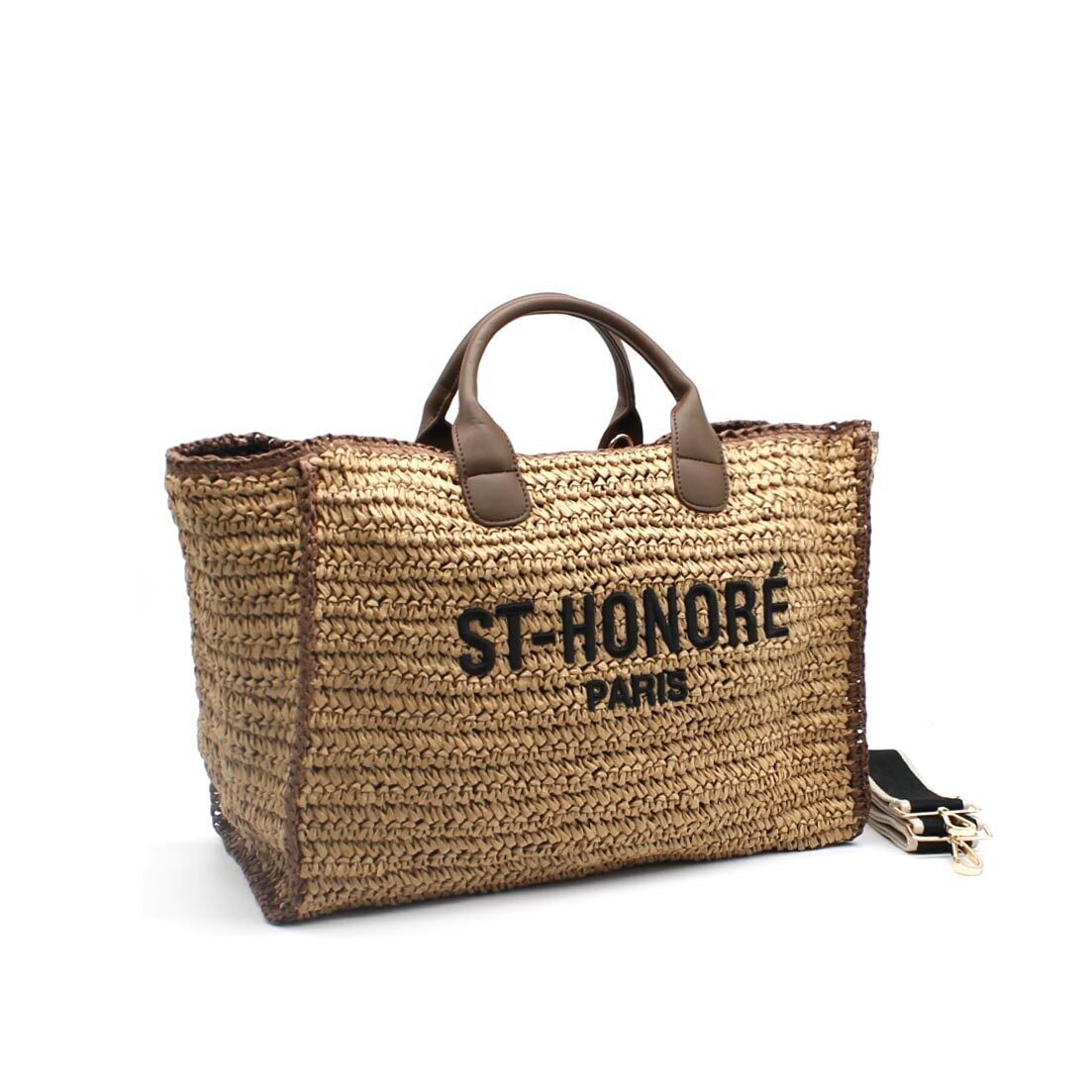 CROCHET Two-tone braided tote bag ST-HONORÉ