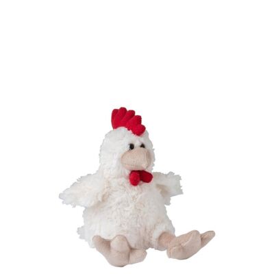 Gallina peluche beis/rojo small