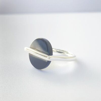 Bague Xalapa - Argent 925 - Onyx noir