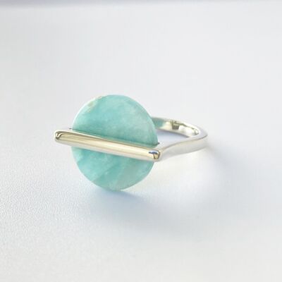 Bague Xalapa - Argent 925 - Amazonite