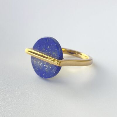 Bague Xalapa - Plaqué or - Lapis