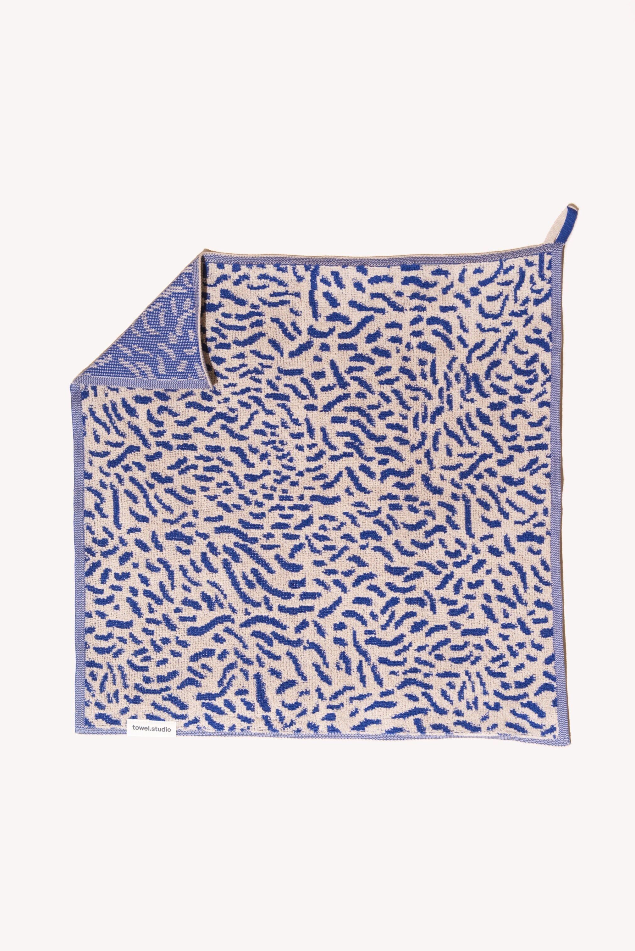 Worm Guest Towel | Electric Blue