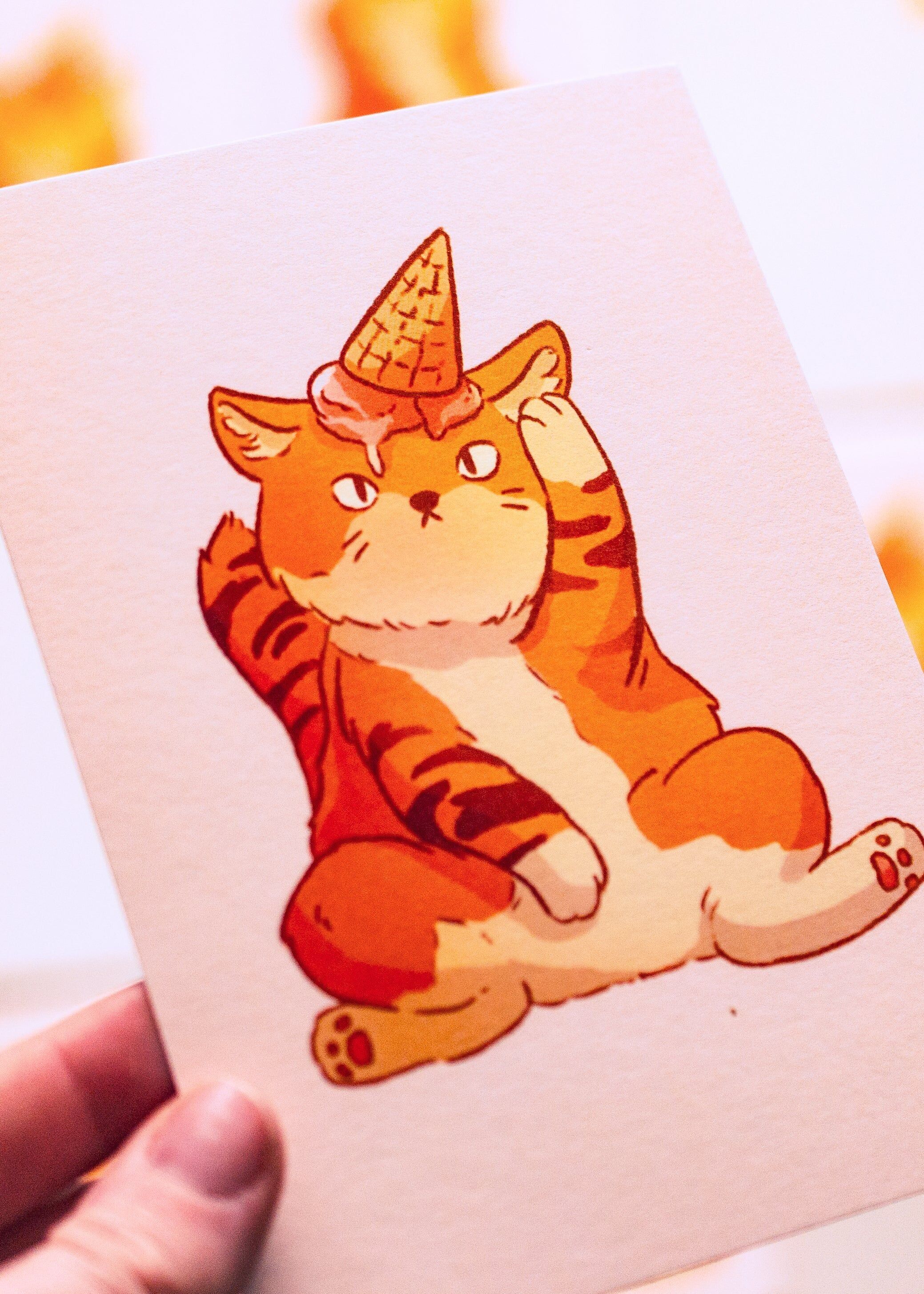 Mini stampe - Gelato cat