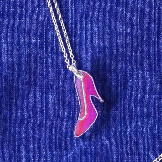 Ciondolo pantofola in vetro