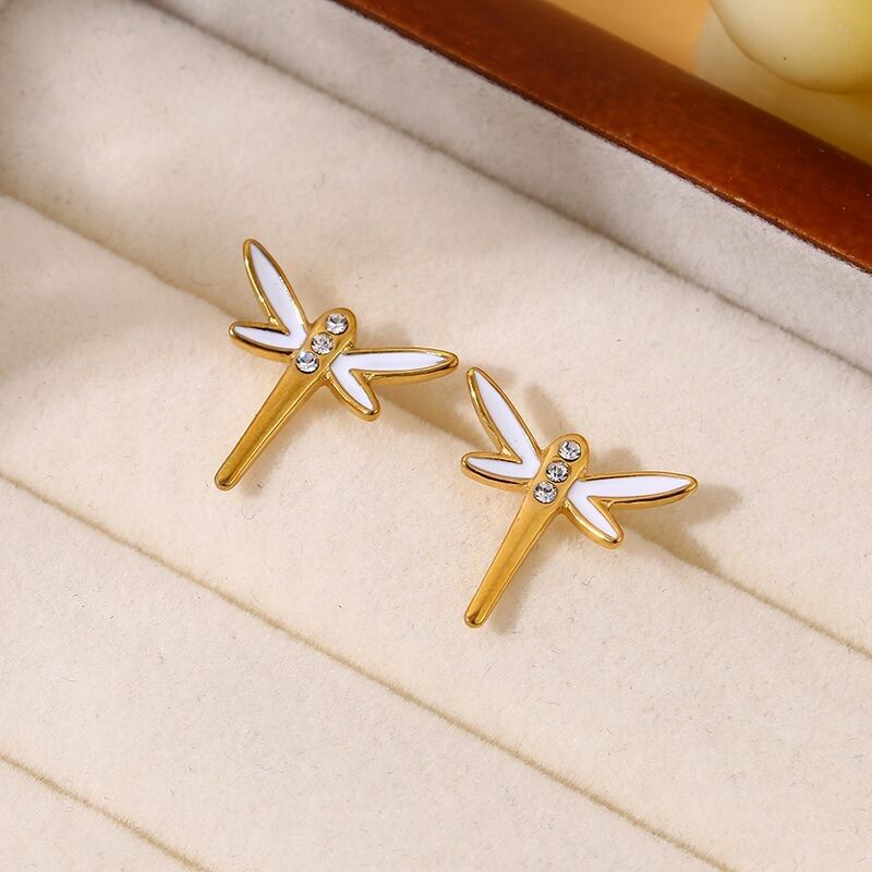 Pendientes Libélula Chip Dorado
