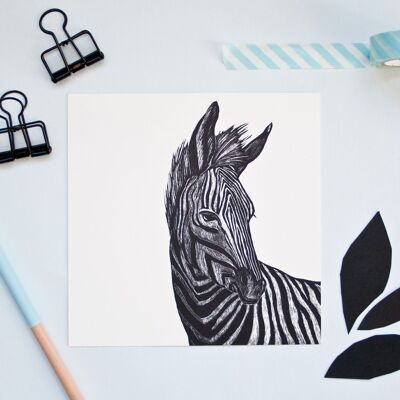 Postkarte | Zebra