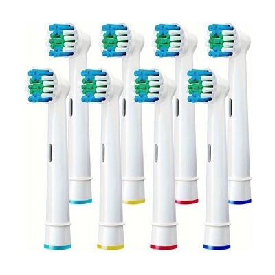 Paquet de 8 têtes de brosses à dents pour brosses à dents électriques compatibles avec Oral-B