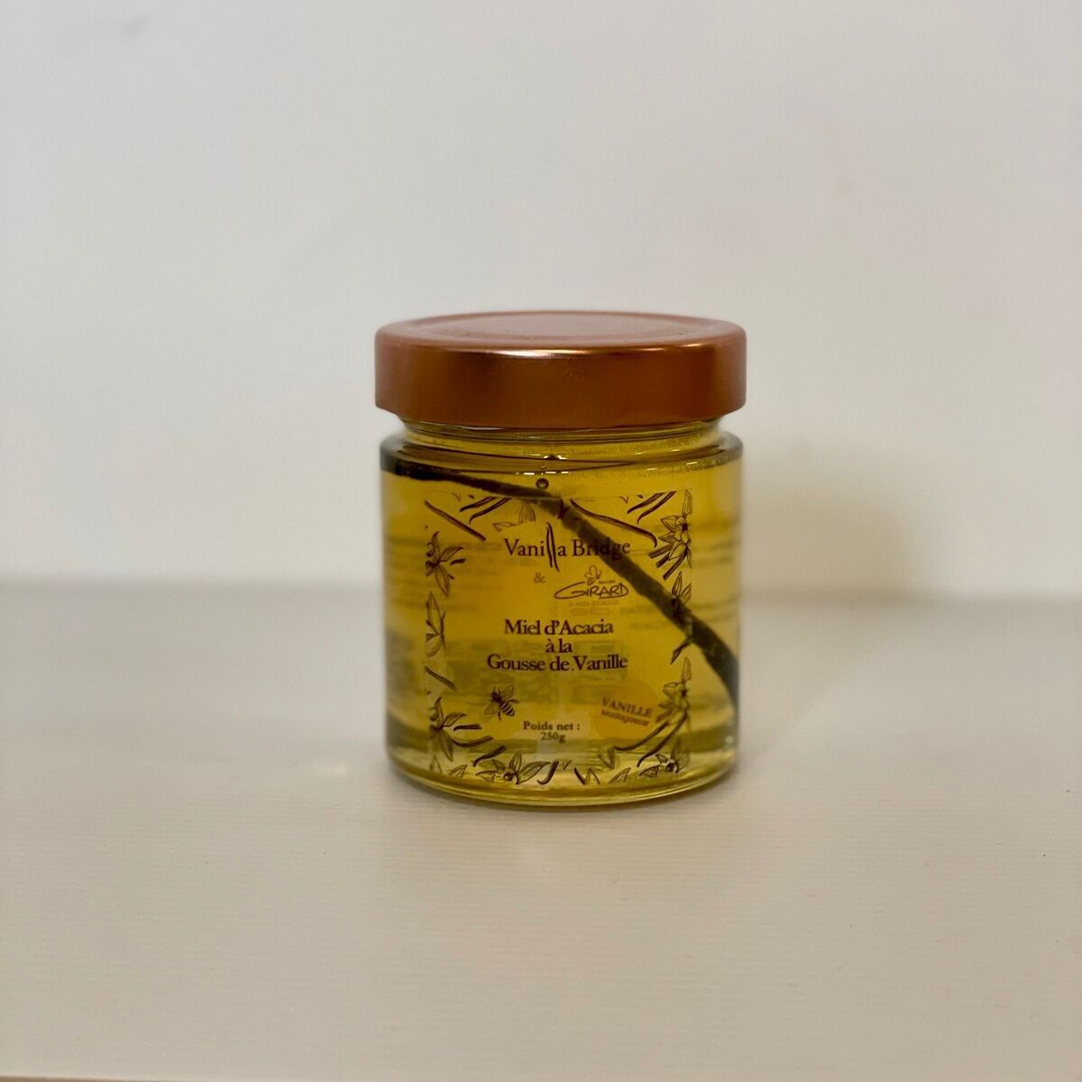 Miele di acacia e bacca di vaniglia Bourbon • 250 g •