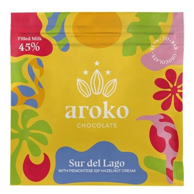 Sur del Lago 45% Lait Noir fourré à la crème de noisettes du Piémont IGP