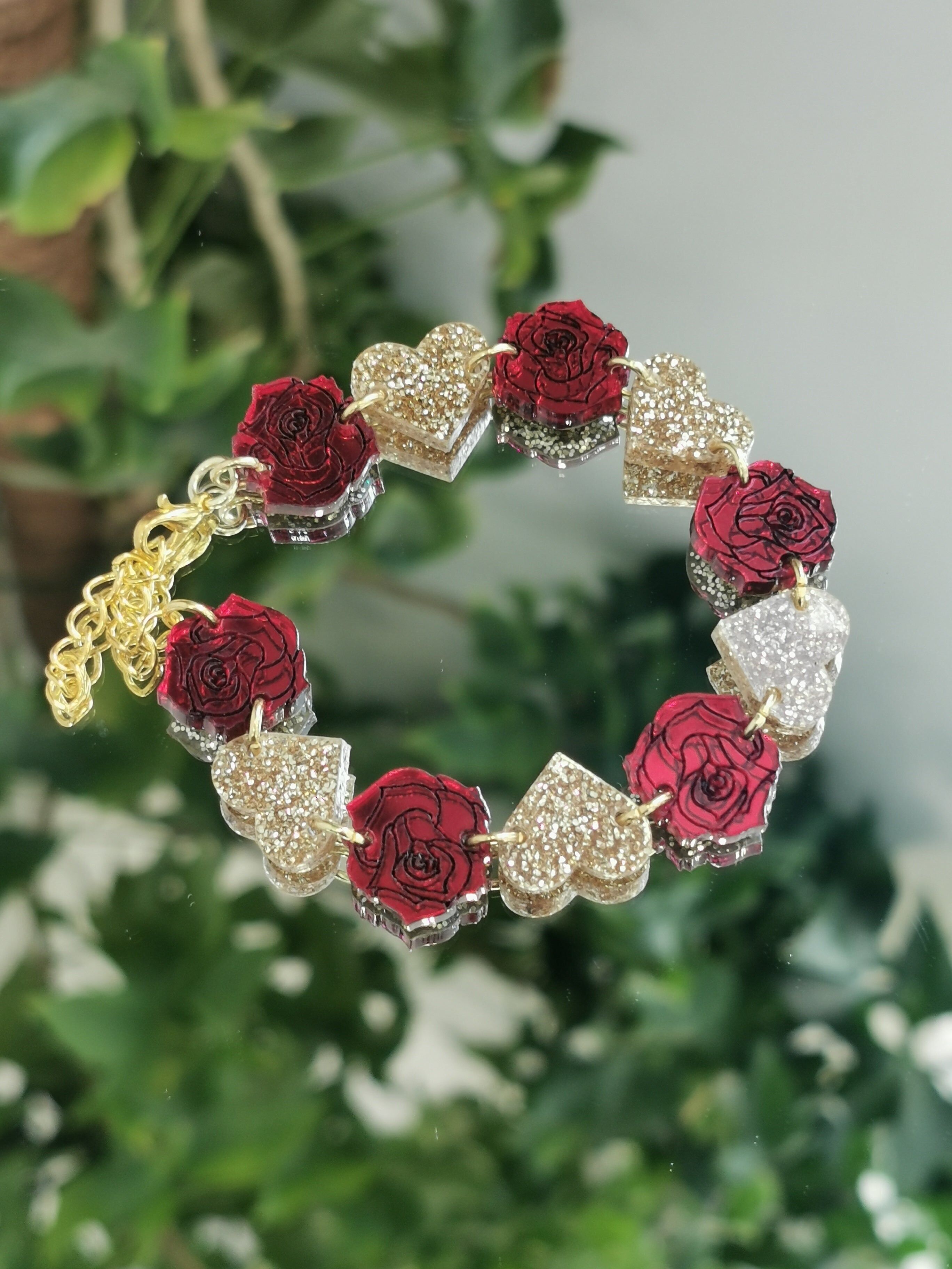 Bracciale con rosa magica