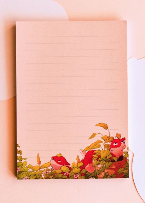 Bloc note A5 - Renard dans les plantes