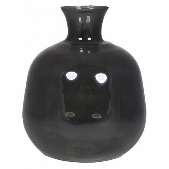 JARDINIÈRE EN VERRE GRIETJE D9.5/24 H28CM FUMÉE