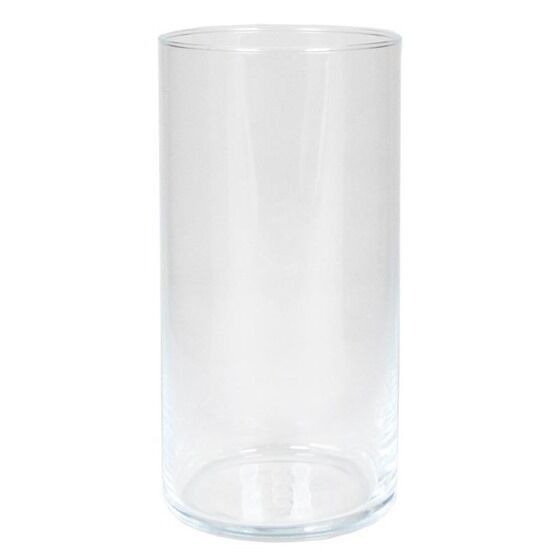 TRANSPARENTE GLASVASE ZYLINDER DURCHMESSER 10 UND HÖHE 20 CM