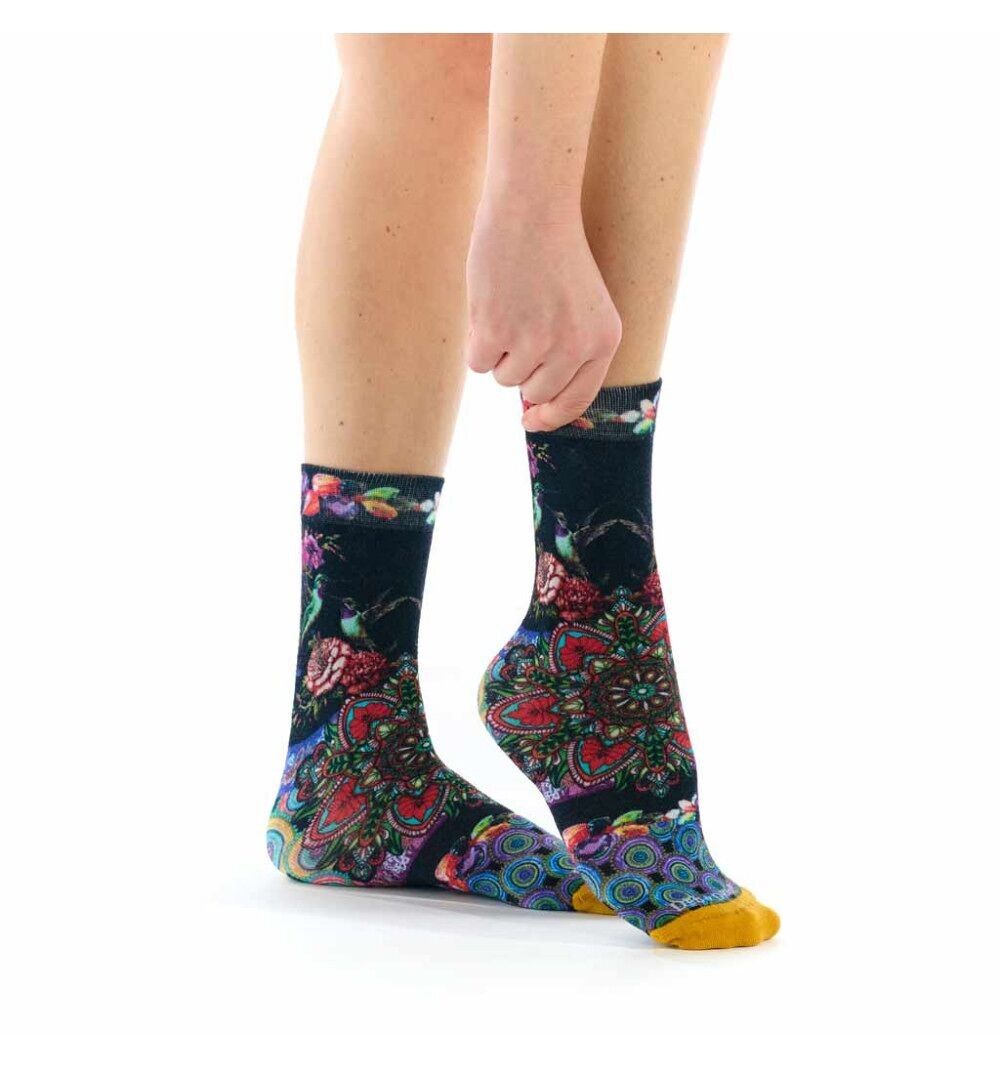 Calzino con stampa mandala - bambù