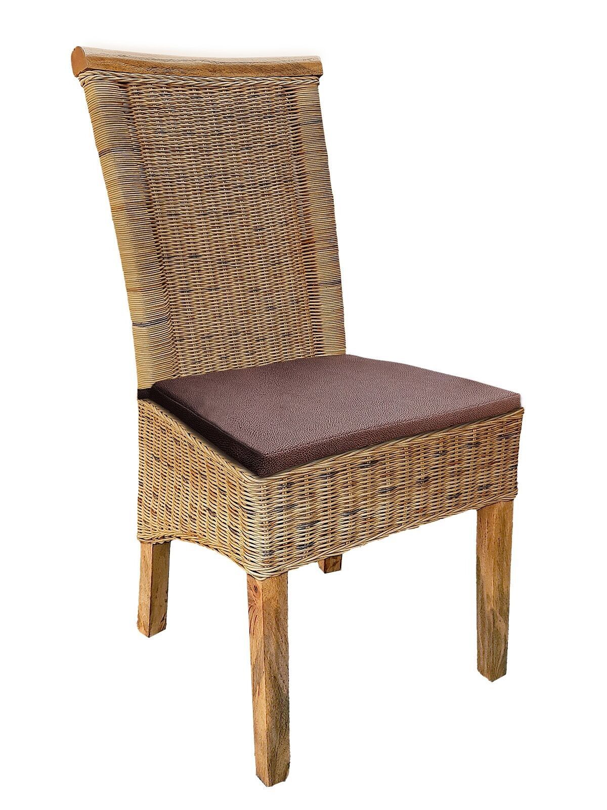 Sedia in rattan sedia per sala da pranzo tabacco Sedia in vimini Perth sedia in rattan sostenibile