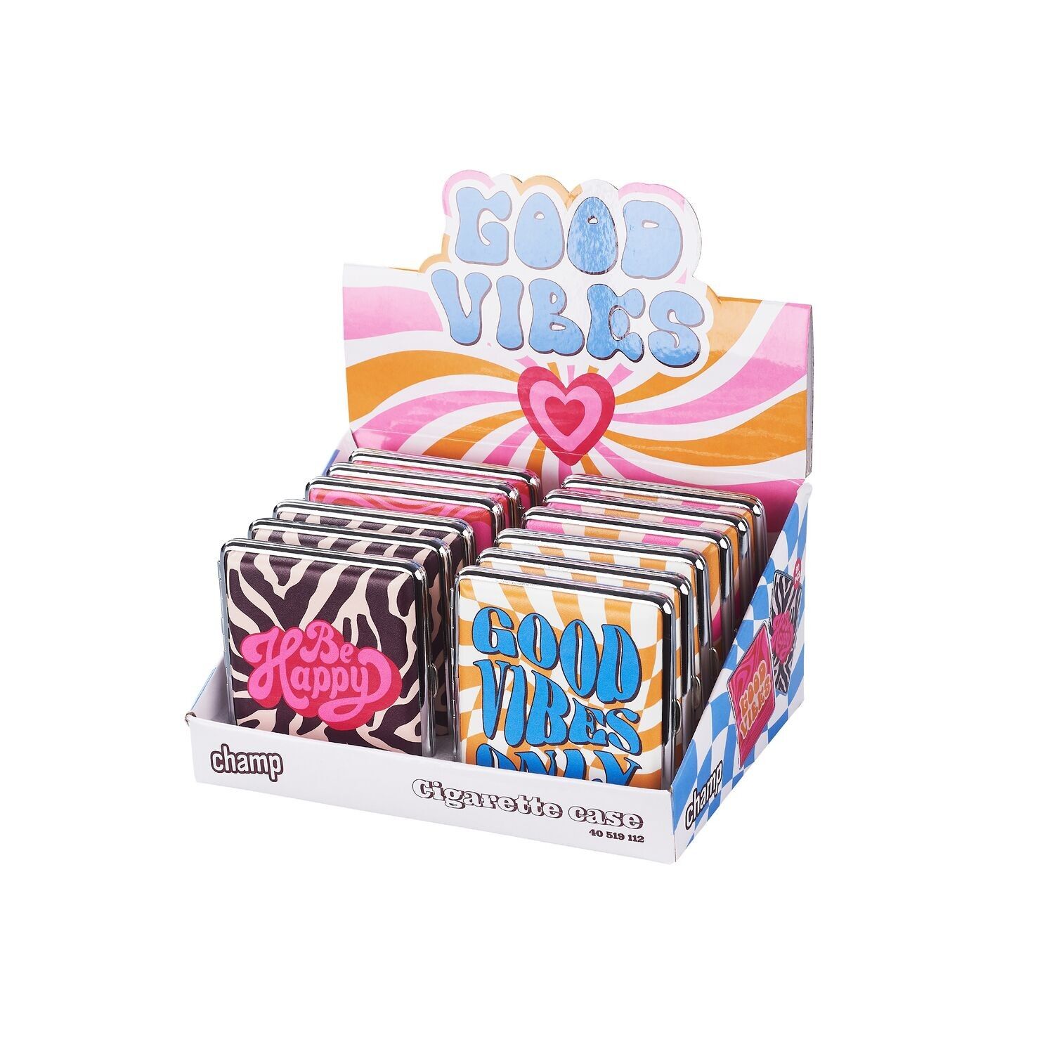 Portasigarette GOOD VIBE e HAPPY x12