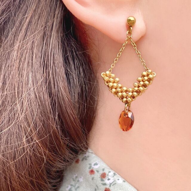 Briagha seed bead weaving earrings