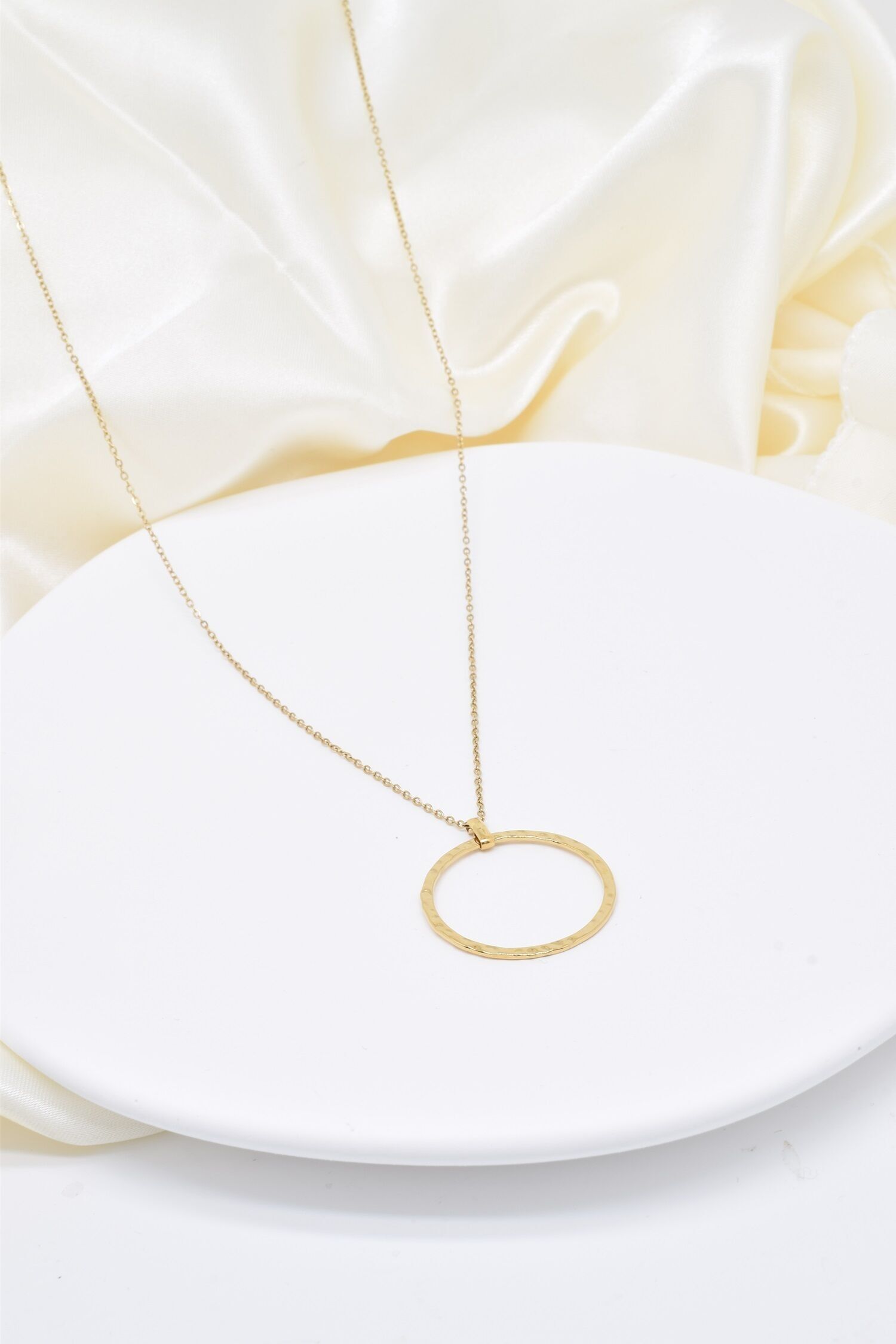 Mittellange Halskette aus goldfarbenem Edelstahl – BJ210177