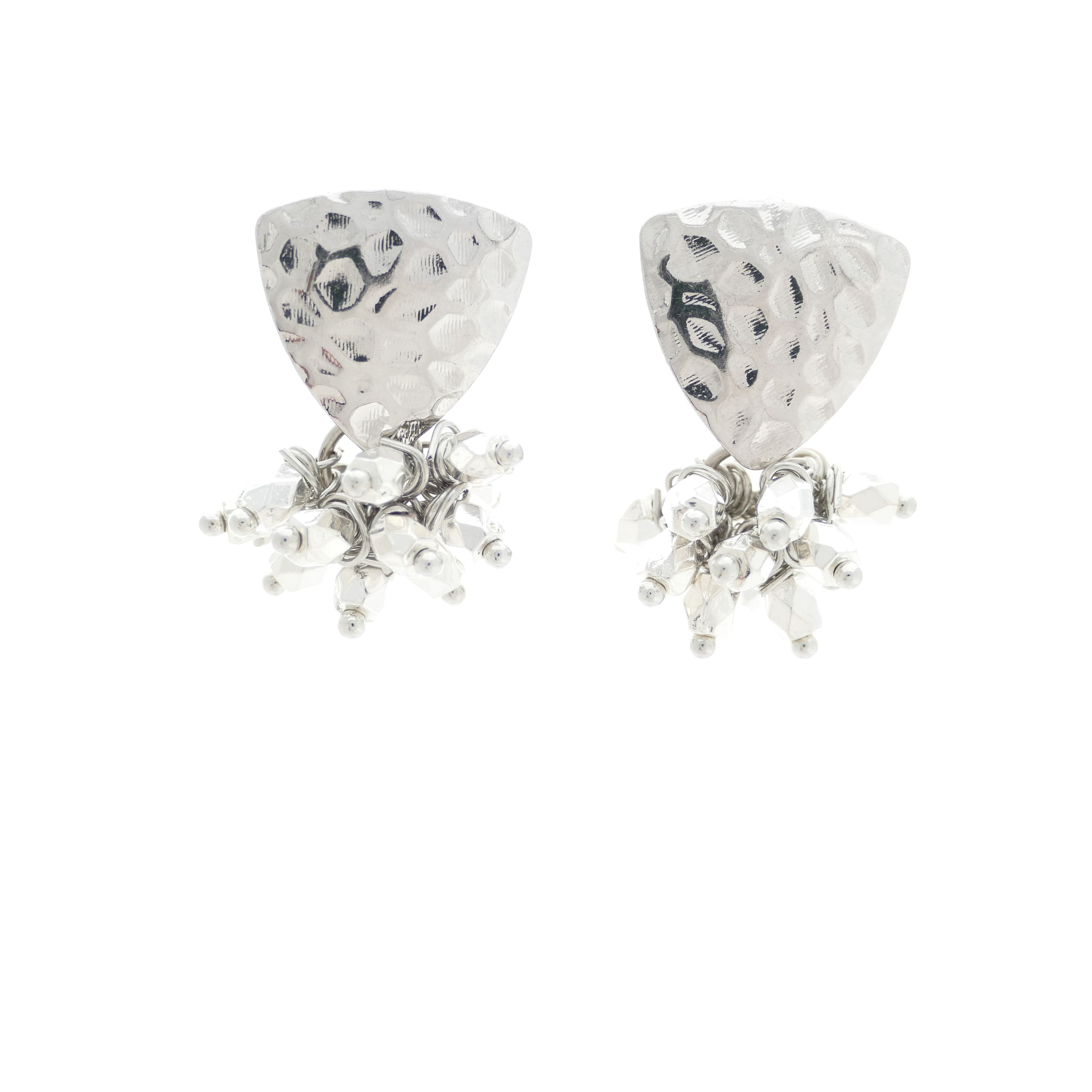 Pendientes Tina plata perla mate