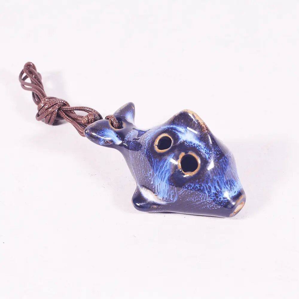 Sifflet Ocarina en céramique Dauphin 7cm