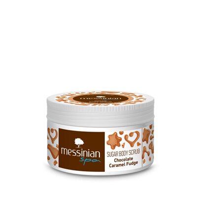 Scrub corpo al cioccolato e caramello fondente con zucchero Messinian Spa