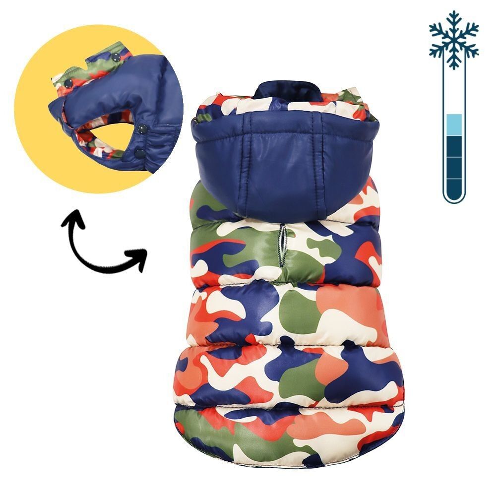 Gepolsterte wasserdichte Hundejacke – Pod Camouflage