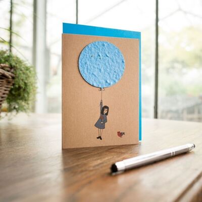 Greeting card - balloon flight