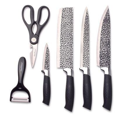 CUCINA BASIC Set di 4 coltelli, 1 paio di forbici