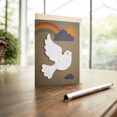 Carte de voeux - colombe de la paix
