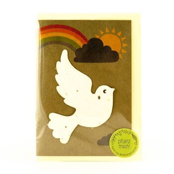 Carte de voeux - colombe de la paix 4