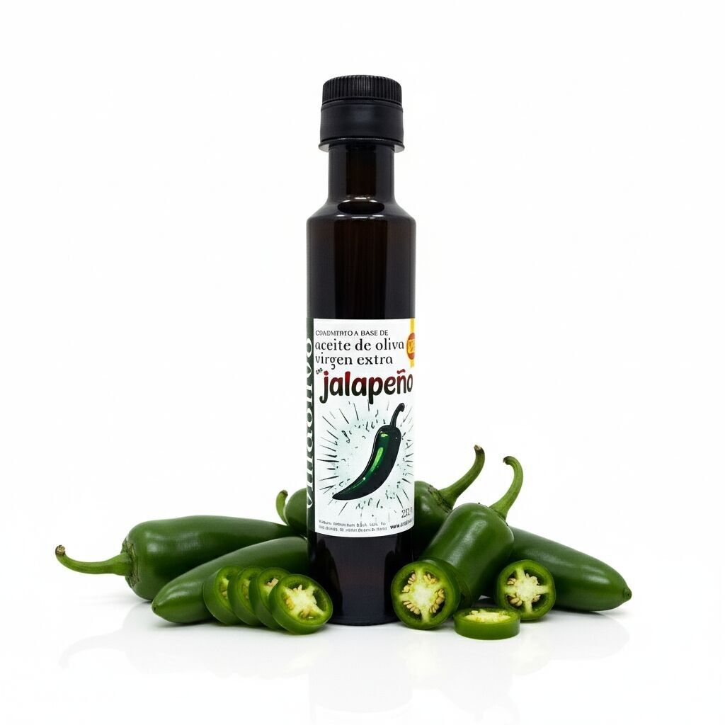 Villaolivo - Condimento a base de aceite de oliva virgen extra con Jalapeño 250ml