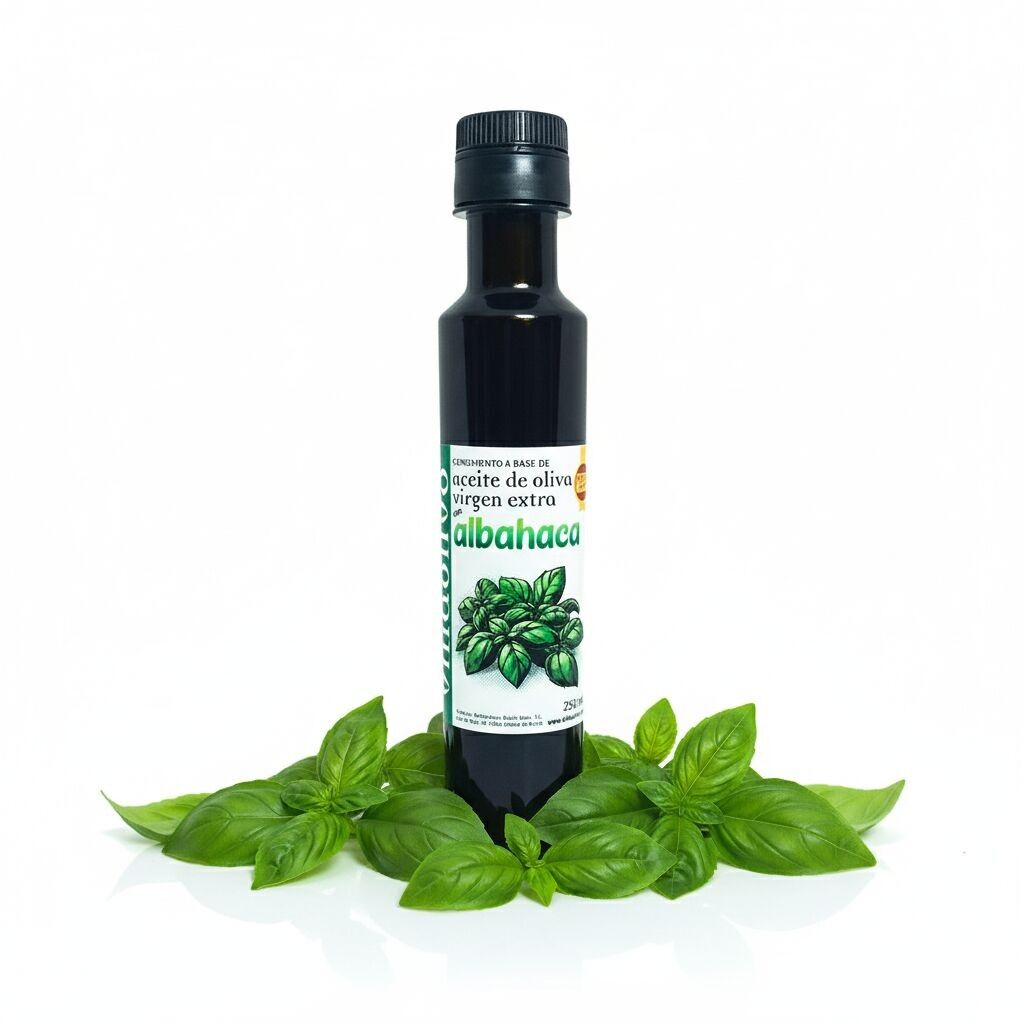 Villaolivo - Gewürz auf Basis von nativem Olivenöl extra mit Basilikum 250 ml