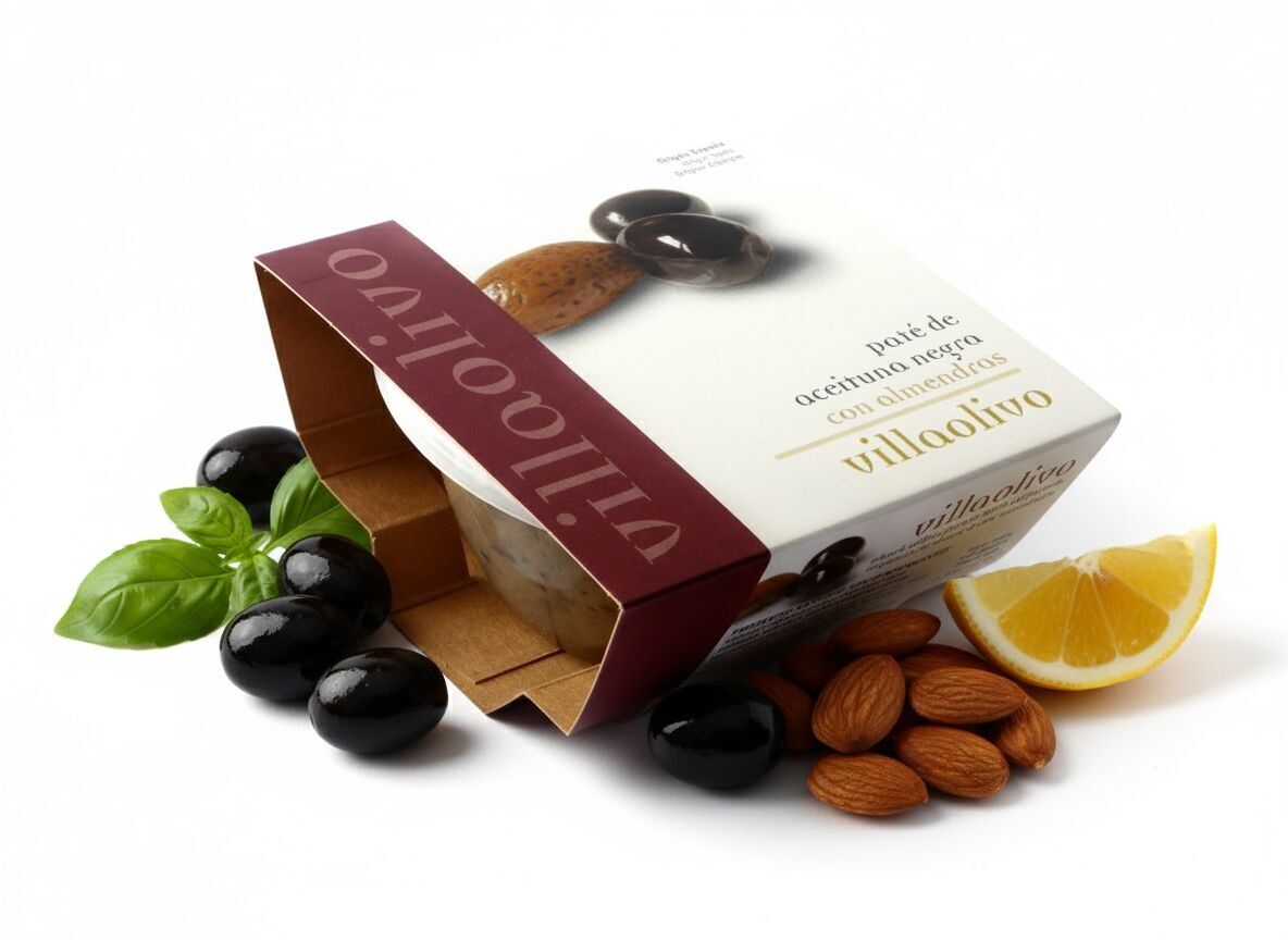 Villaolivo - Paté di olive nere con mandorle 125g