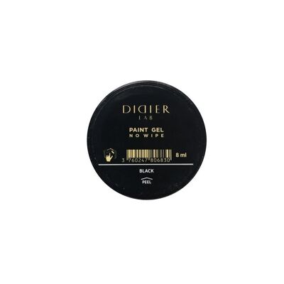 Gel de peinture sans essuyage Didier Lab noir 8ml