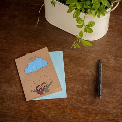 Greeting card - hooray - confetti cloud