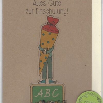 Seed plug card - all the best for schooling