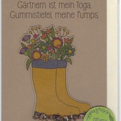 Seed card: il giardinaggio è il mio yoga