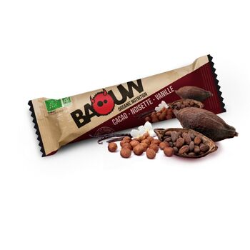 Barre énergétique Baouw Cacao-Noisette-Vanille 1