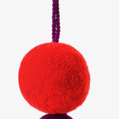 Jumbo Festone con pon pon arancione