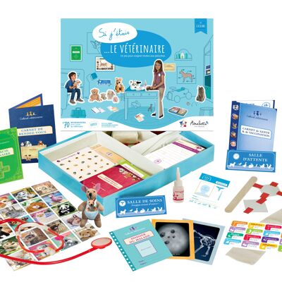 Si j'étais Ie vétérinaire - Jeu d'imitation éducatif made in France- inspiration Montessori et Freinet