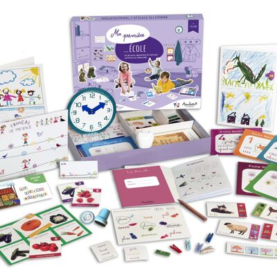 Meine erste Schule – pädagogisches Nachahmungsspiel, hergestellt in Frankreich – Inspiration von Montessori und Freinet